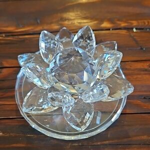 Swarovski Crystal Lotus Flower Home Accent 4"x4"
